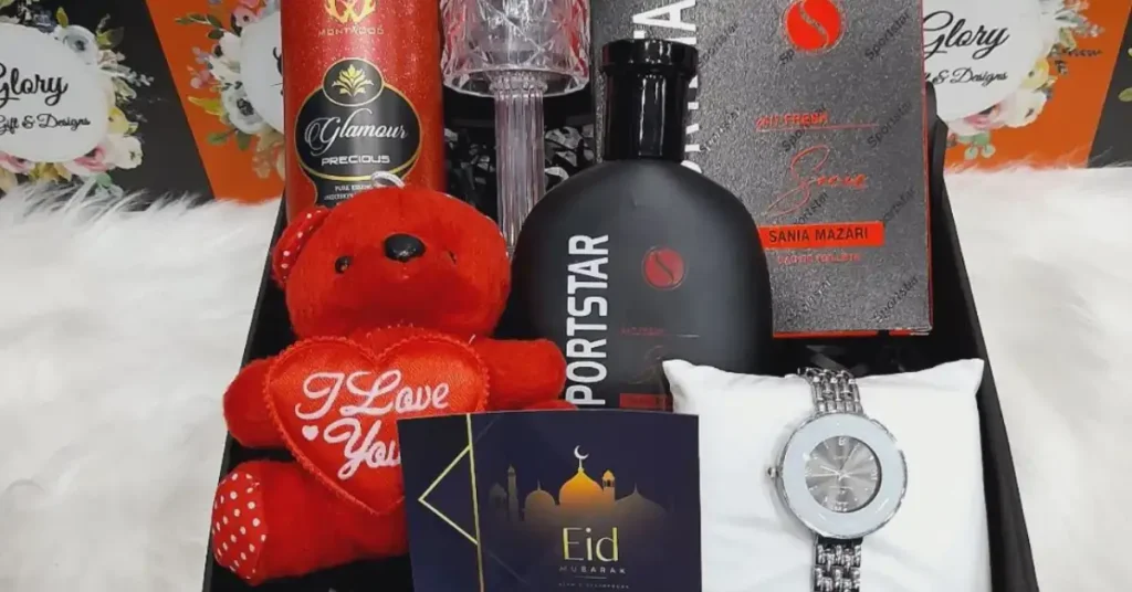 black and red themed gift box