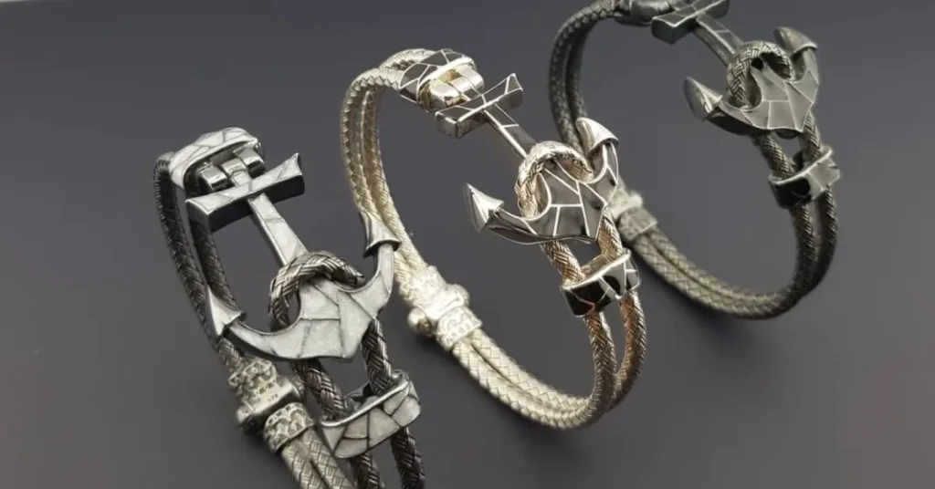 silver anchor rings
