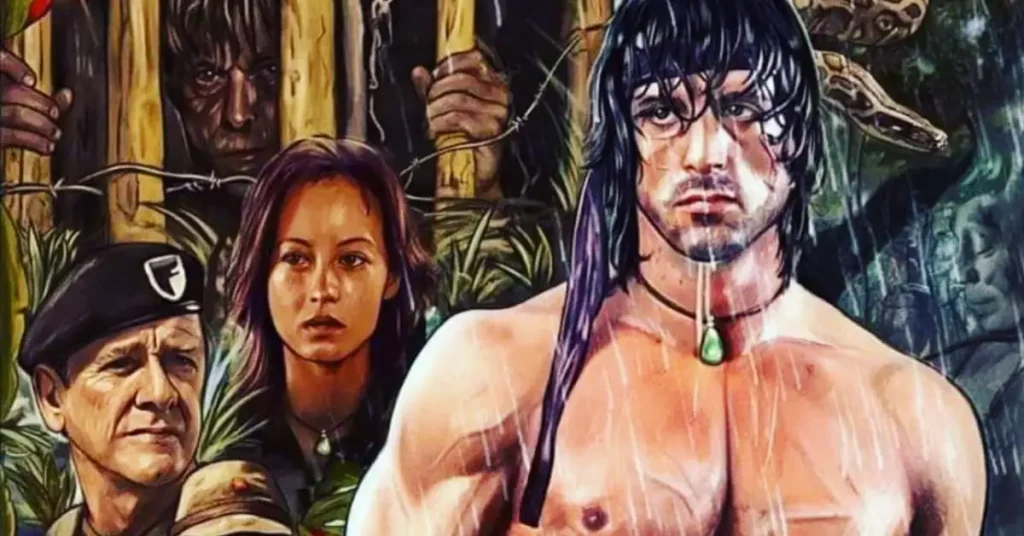 comic poster of rambo first blood part 2