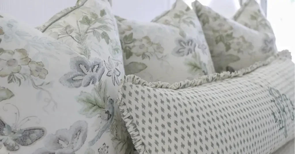 pillows with flower print
