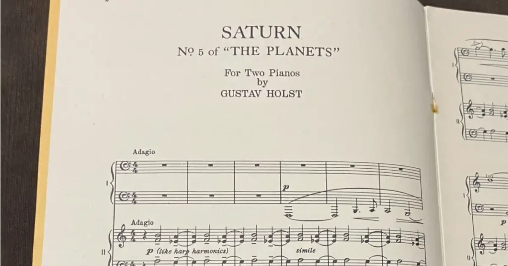Saturn by gustav holst for two pianos