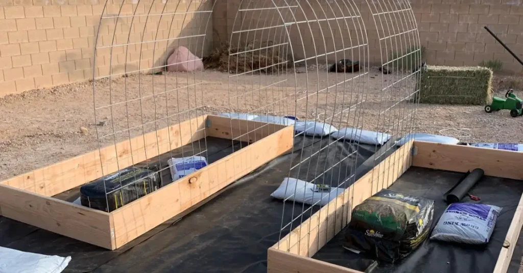 homesteaders building raisedbeds