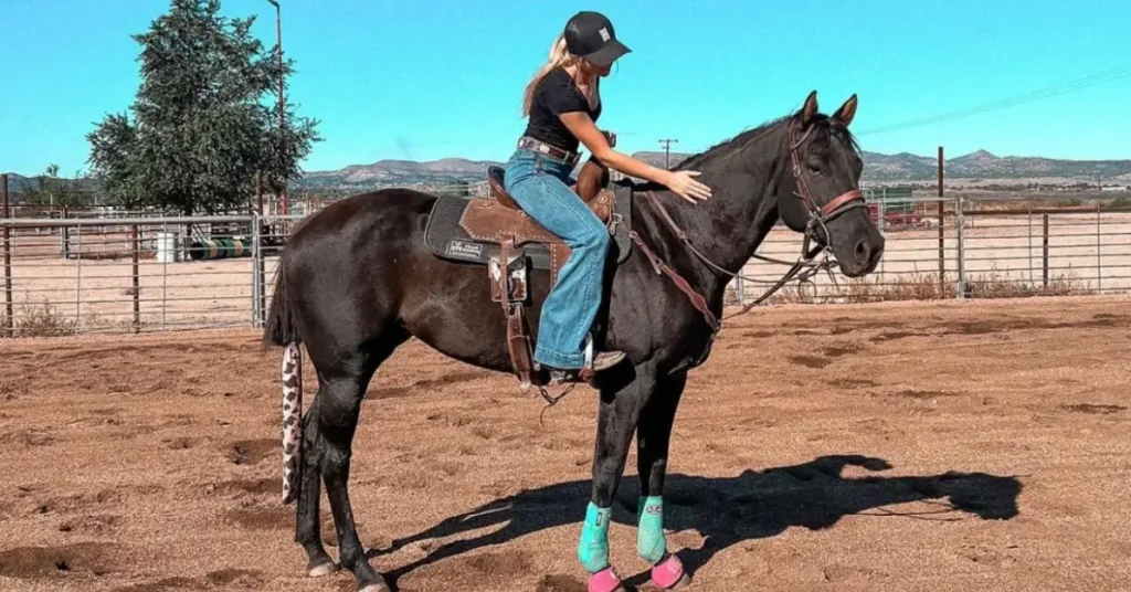 young female horsetrainer