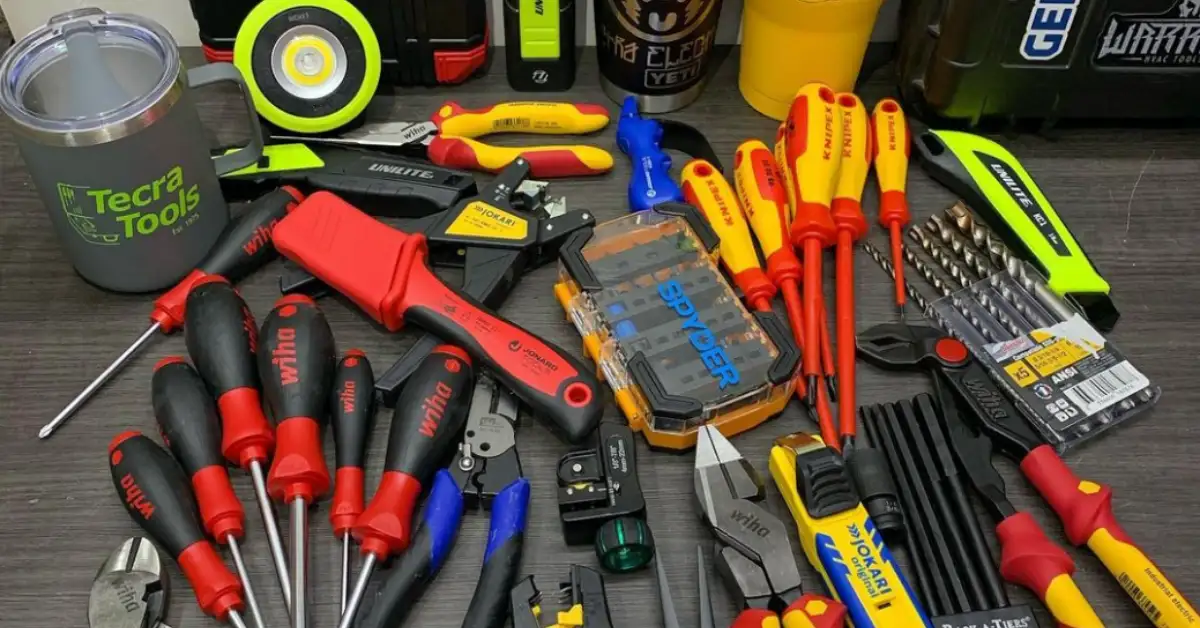 many different tools for electricians