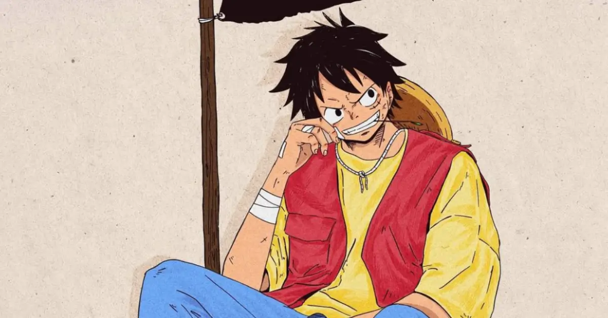 monkey d luffy on a chair