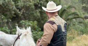 cowboy on a white horse