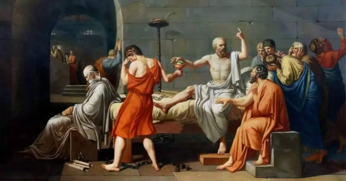 The death of socrates painting