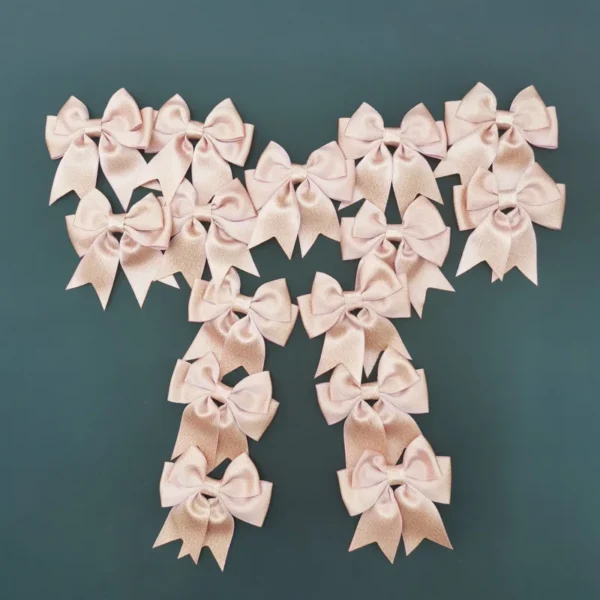 Christmas Bows Pink Gold Dust