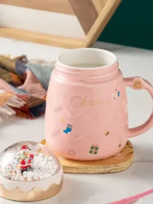 Pink Christmas Mug