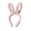 Easter Hats in pink on white background