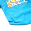 Dog Easter Shirt in blue fabric details