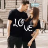 Valentine's Day Shirts in black worn by a couple