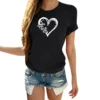 Valentine Couple Shirts in black worn by a woman