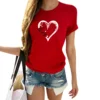 Valentine Couple Shirts in red worn by a woman