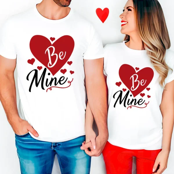 Valentines Day Shirts worn by a couple
