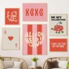 Valentines Day Wall Decor in various styles above chairs
