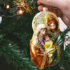 Vintage Christmas Decorations Maria And Jesus on tree