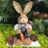 Straw Easter Decor Bunny with carrot