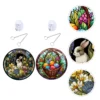Easter Stained Glass rabbit flowers and easter eggs