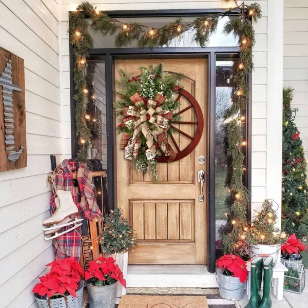 Christmas Front Door Decorations 2