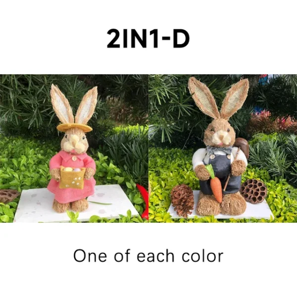 Straw Easter Decor Bunny D